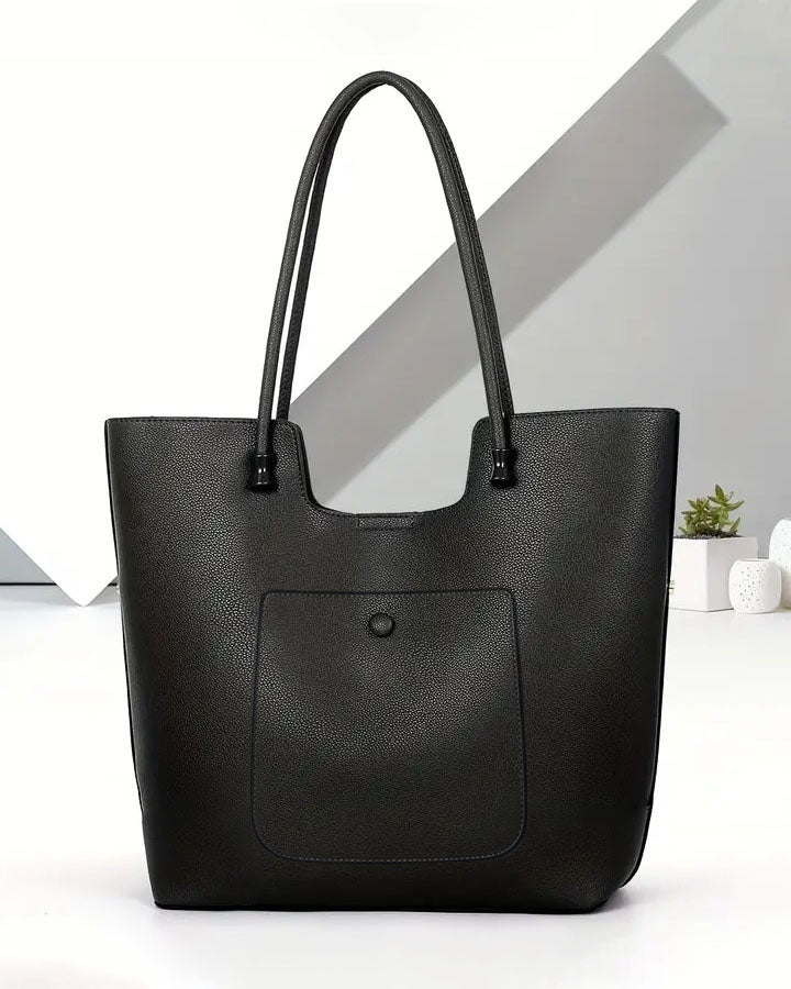 Cartera tipo bolso con bolsillo frontal practico
