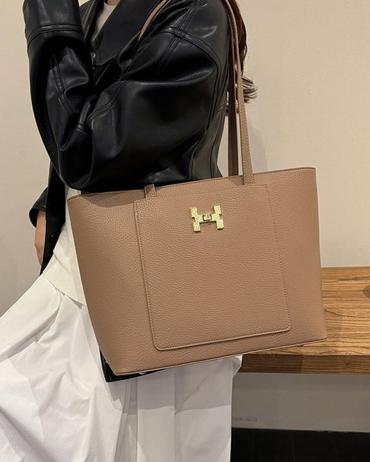 Bolso tote con bolsillo frontal