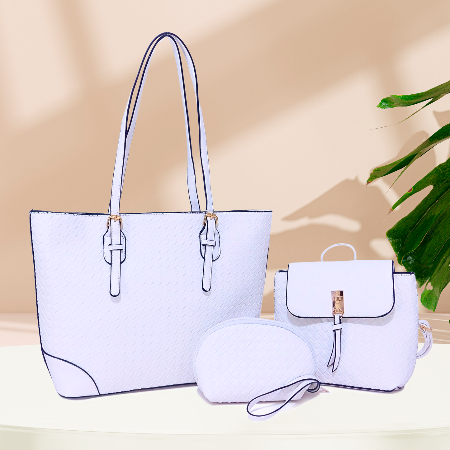Combo 3 piezas. Tote + mini mochila + sobre