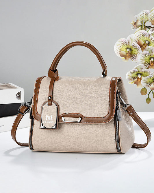 Crossbody color combinado con marron
