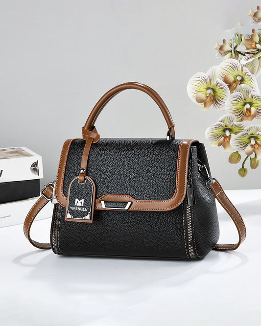 Crossbody color combinado con marron
