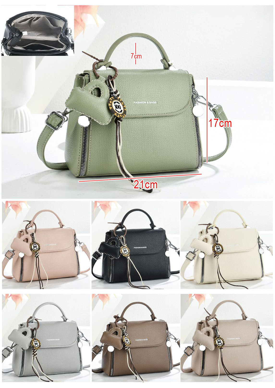 Crossbody con llavero colgante divertido
