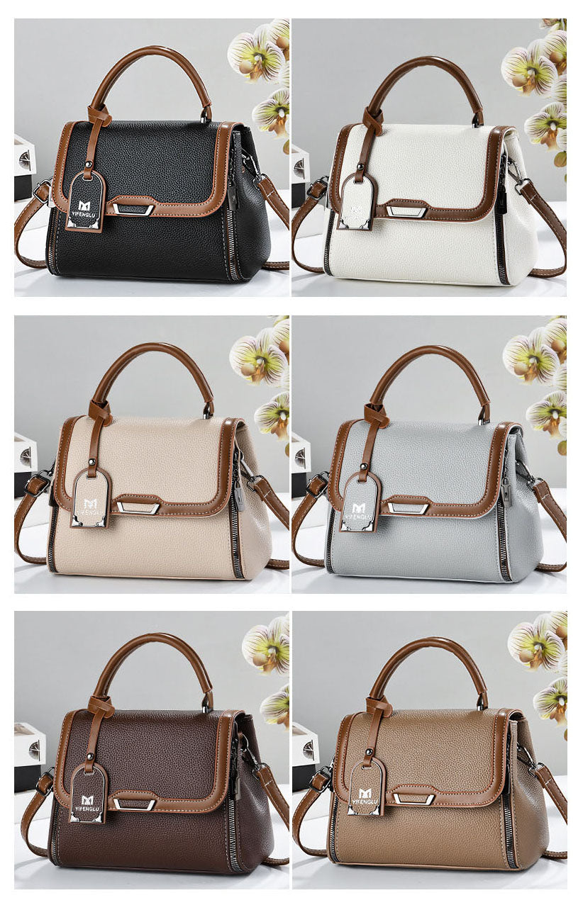Crossbody color combinado con marron
