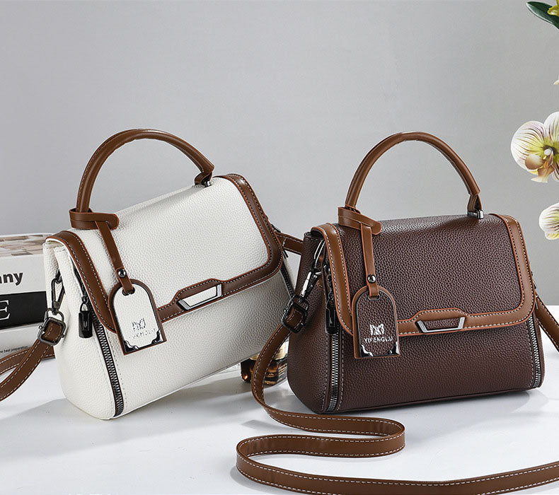Crossbody color combinado con marron