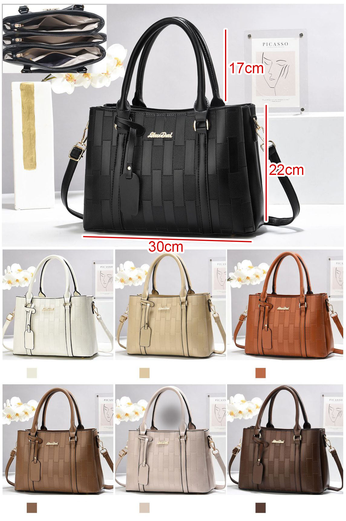 Cartera mediana con estilo ejecutivo