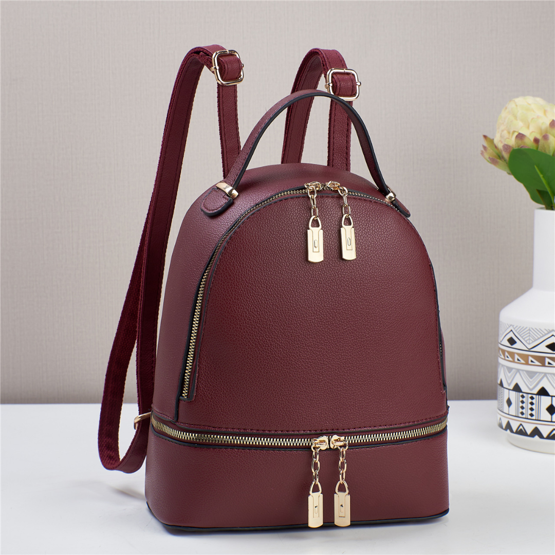 ❤️ Oferta San Valentín • Mochila ergonómica con agarradera superior y zippers superiores e inferiores