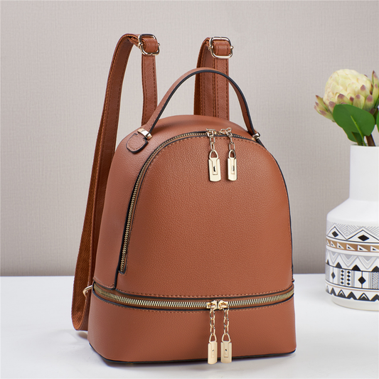 ❤️ Oferta San Valentín • Mochila ergonómica con agarradera superior y zippers superiores e inferiores