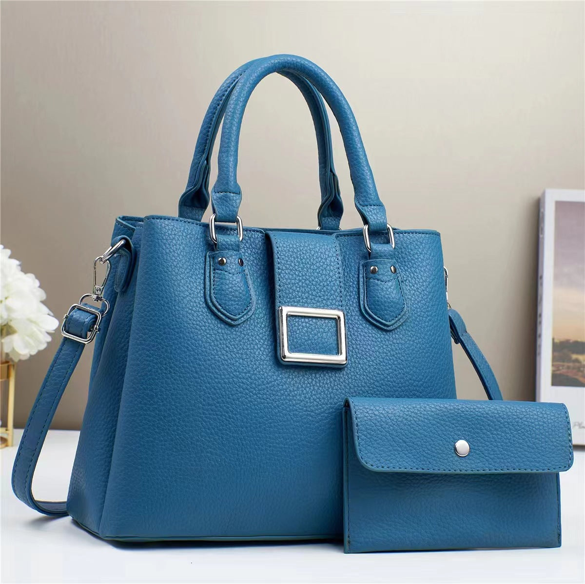 ❤️ Oferta San Valentín • Cartera con hebilla cuadrada decorativa y carterita adicional