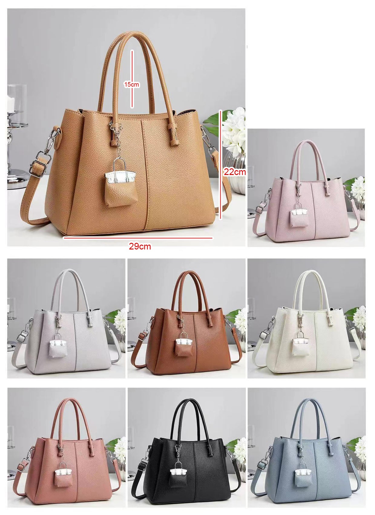 Cartera mediana con llavero de cartera