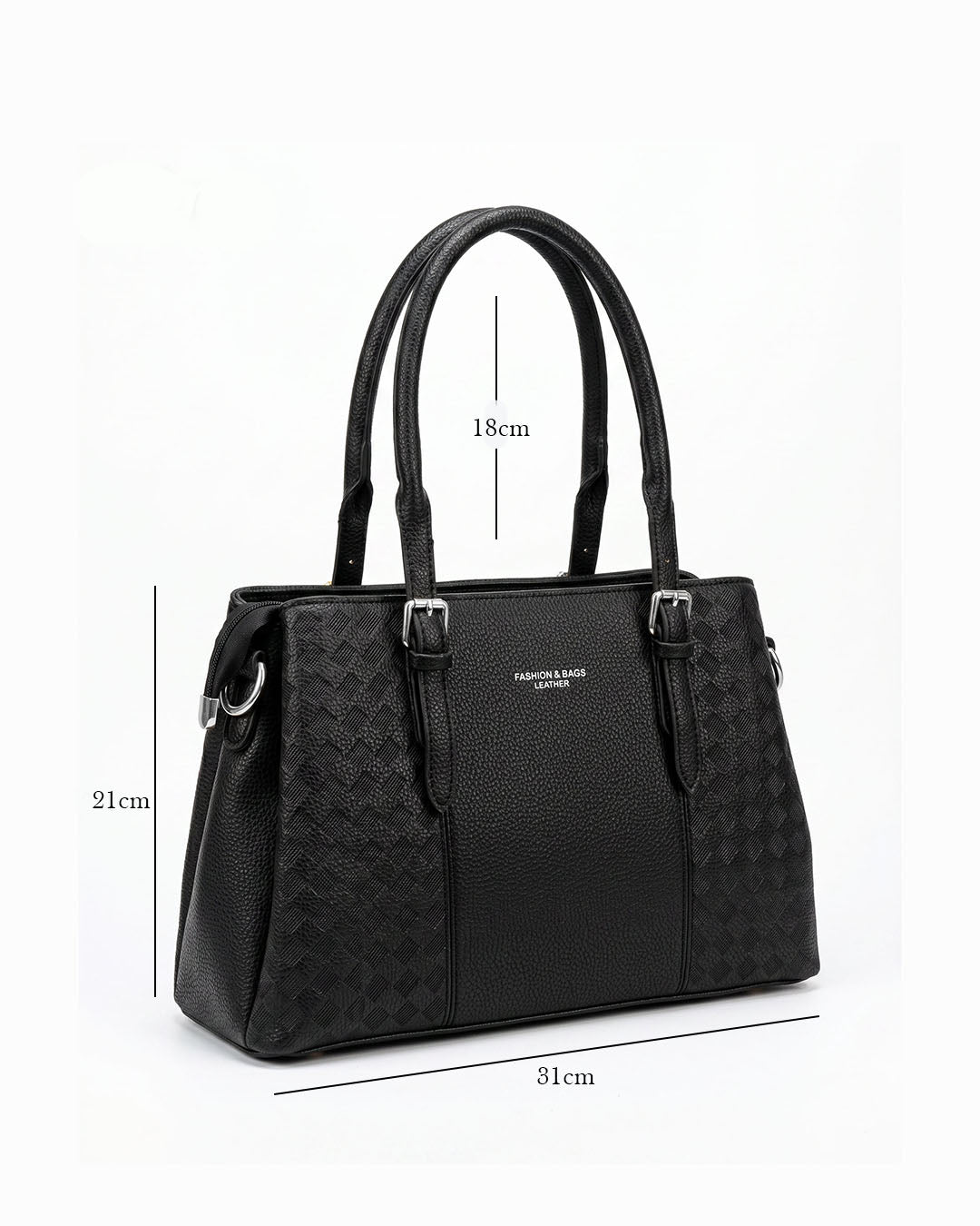 Bolso mediano con diseño de textura tejida