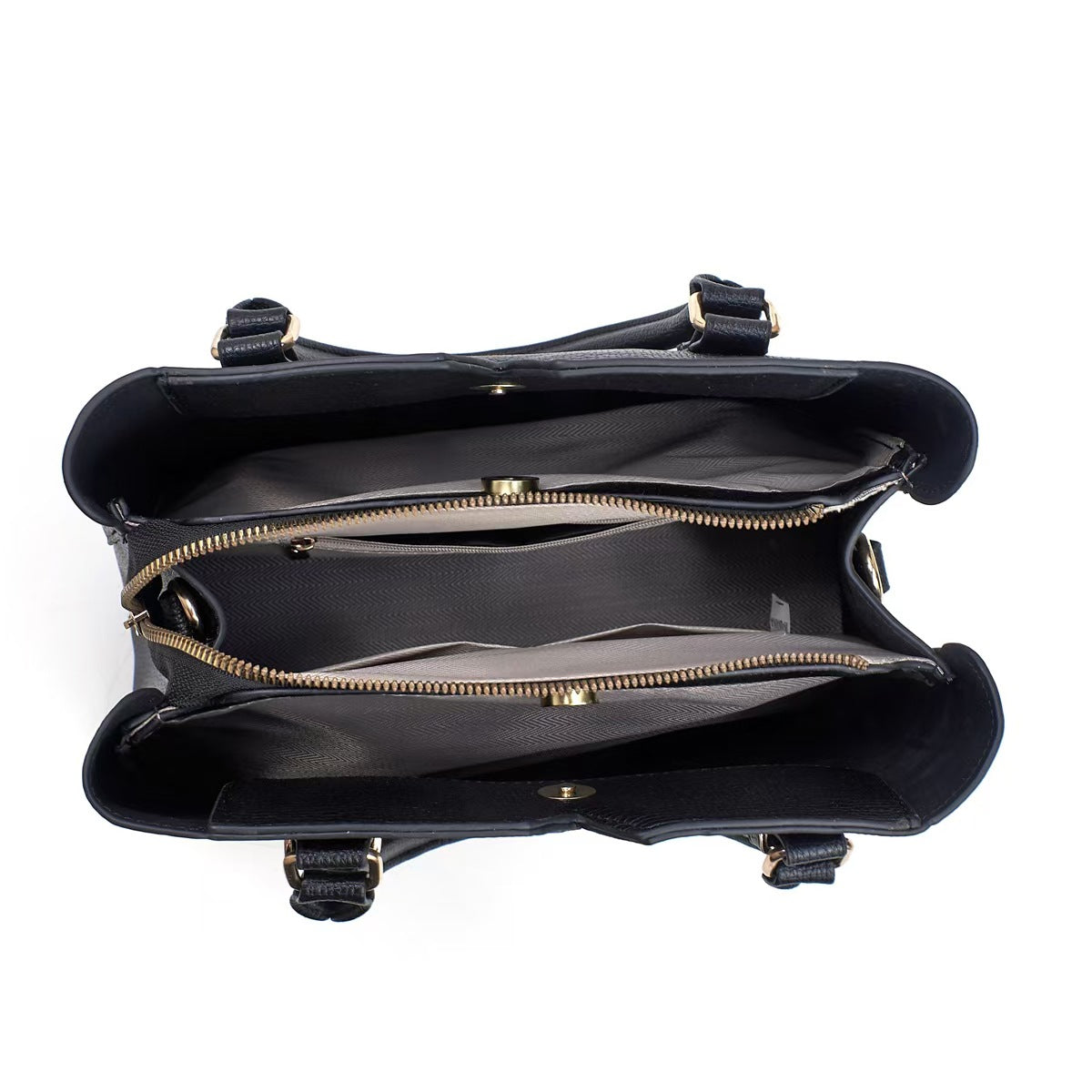 Cartera mediana con llavero y detalles en dorado