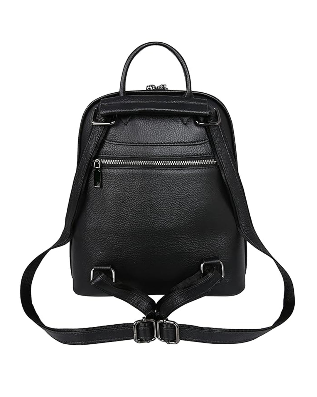 Mochila de cuero granulado, versátil para el día a día