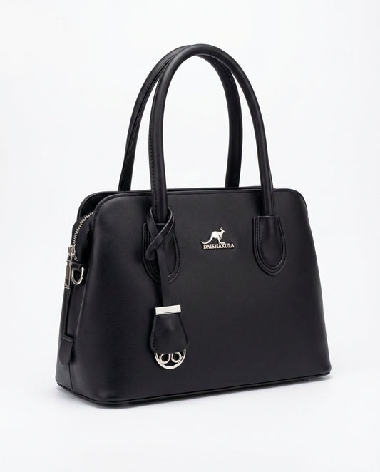 Cartera de mano con colgante decorativo en forma de anillo