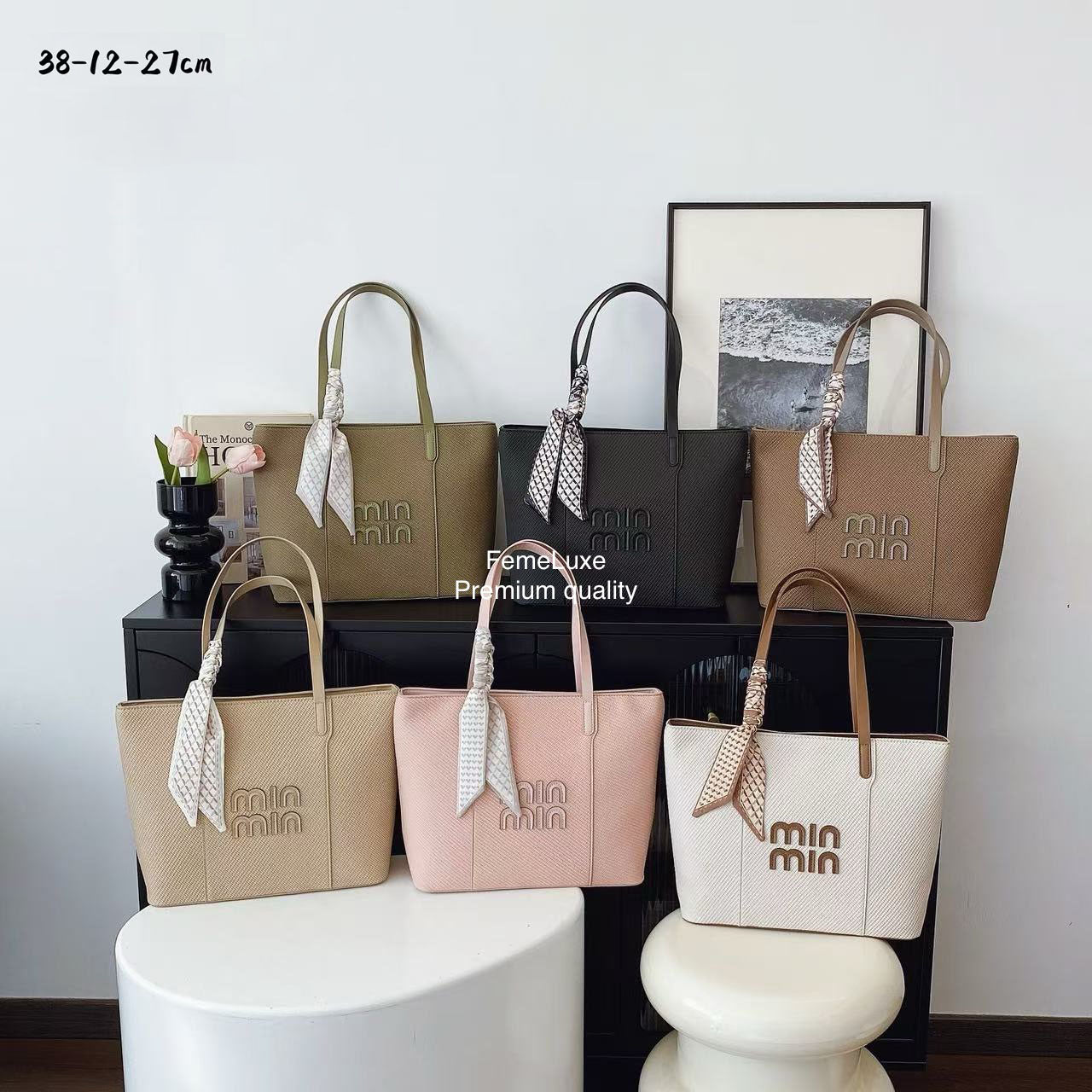 Black Friday • Cartera espaciosa con bufanda