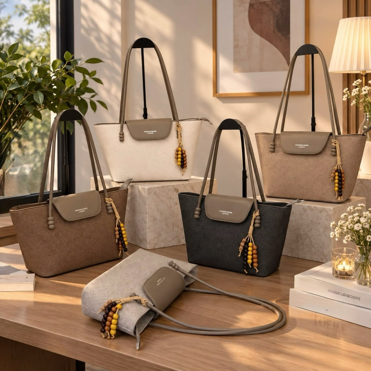 Cartera mediana tipo bolso para uso diario
