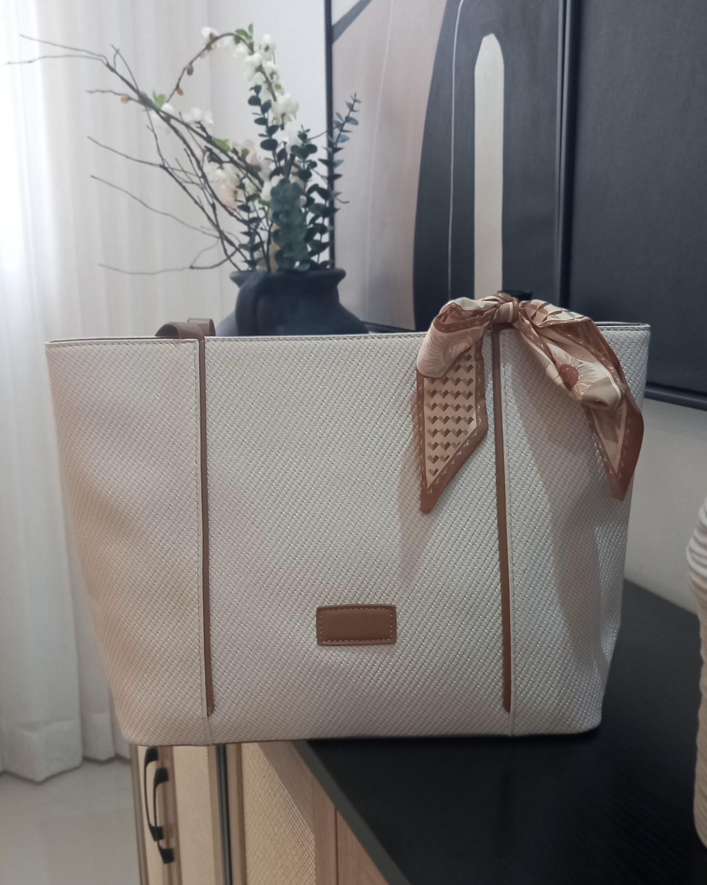 Black Friday • Cartera espaciosa con bufanda