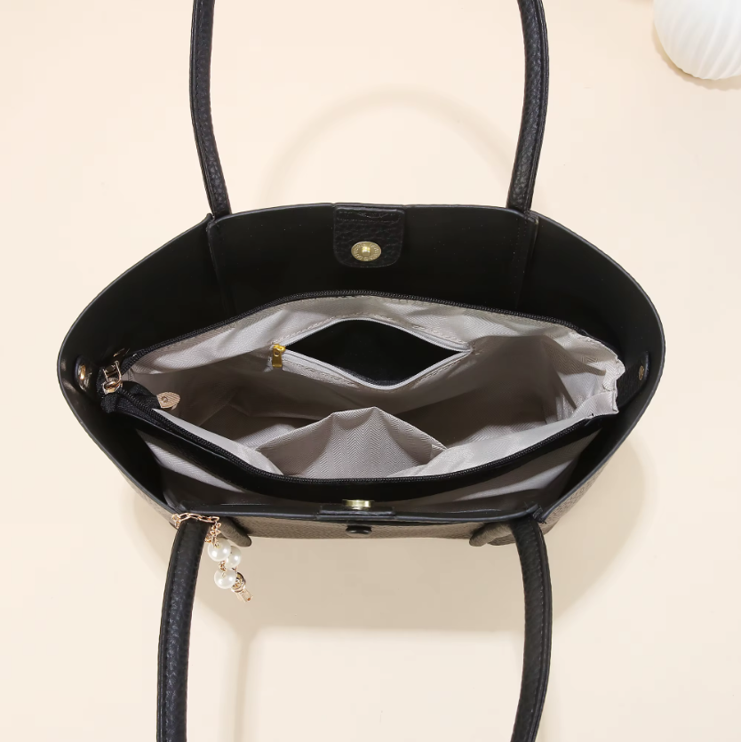 Cartera tote con monedero lateral y asas largas