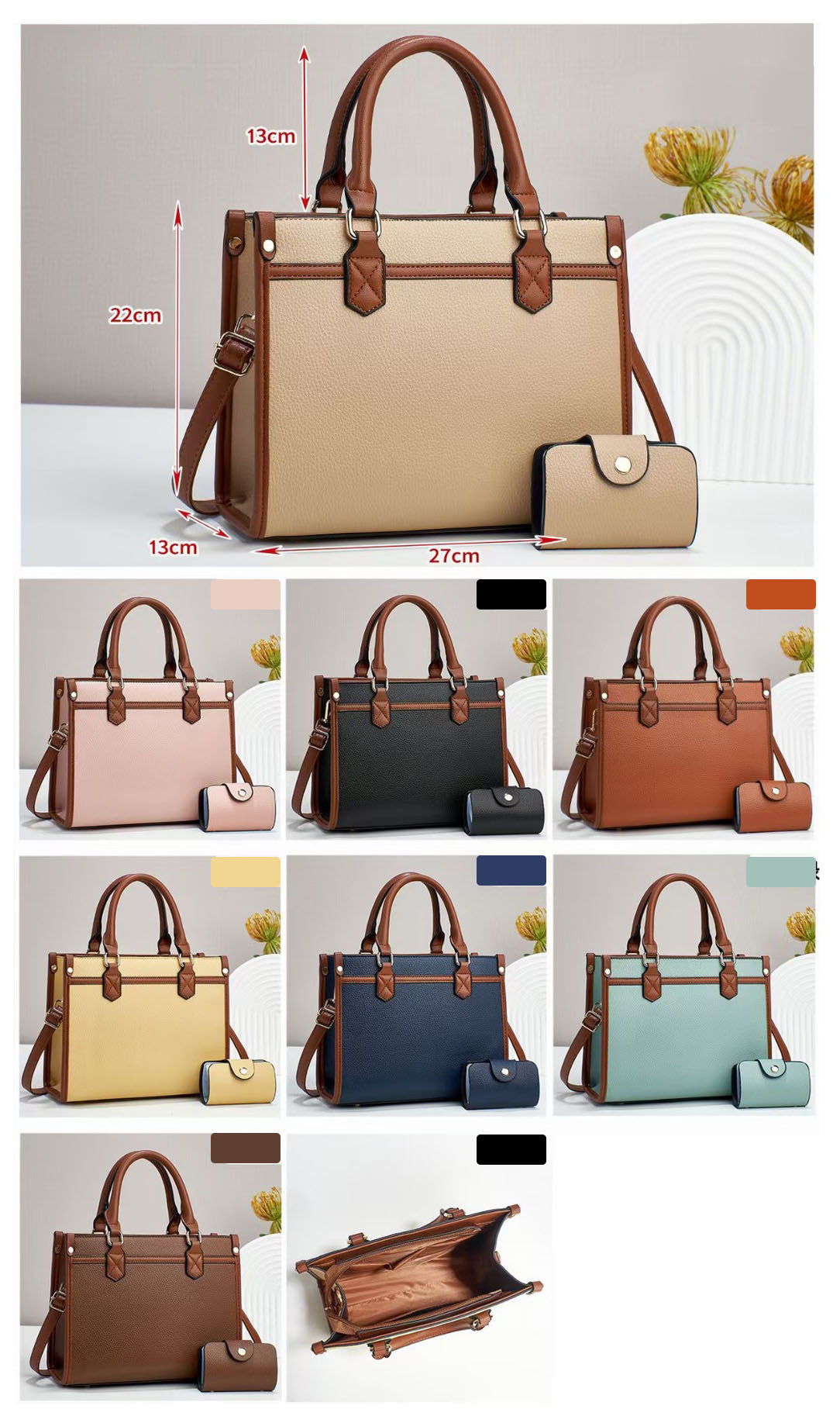 Cartera cuadrada tamaño pequeño