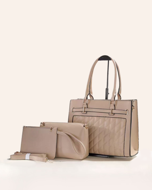 Combo 3 piezas: cartera mediana, bolsito y sobre libre