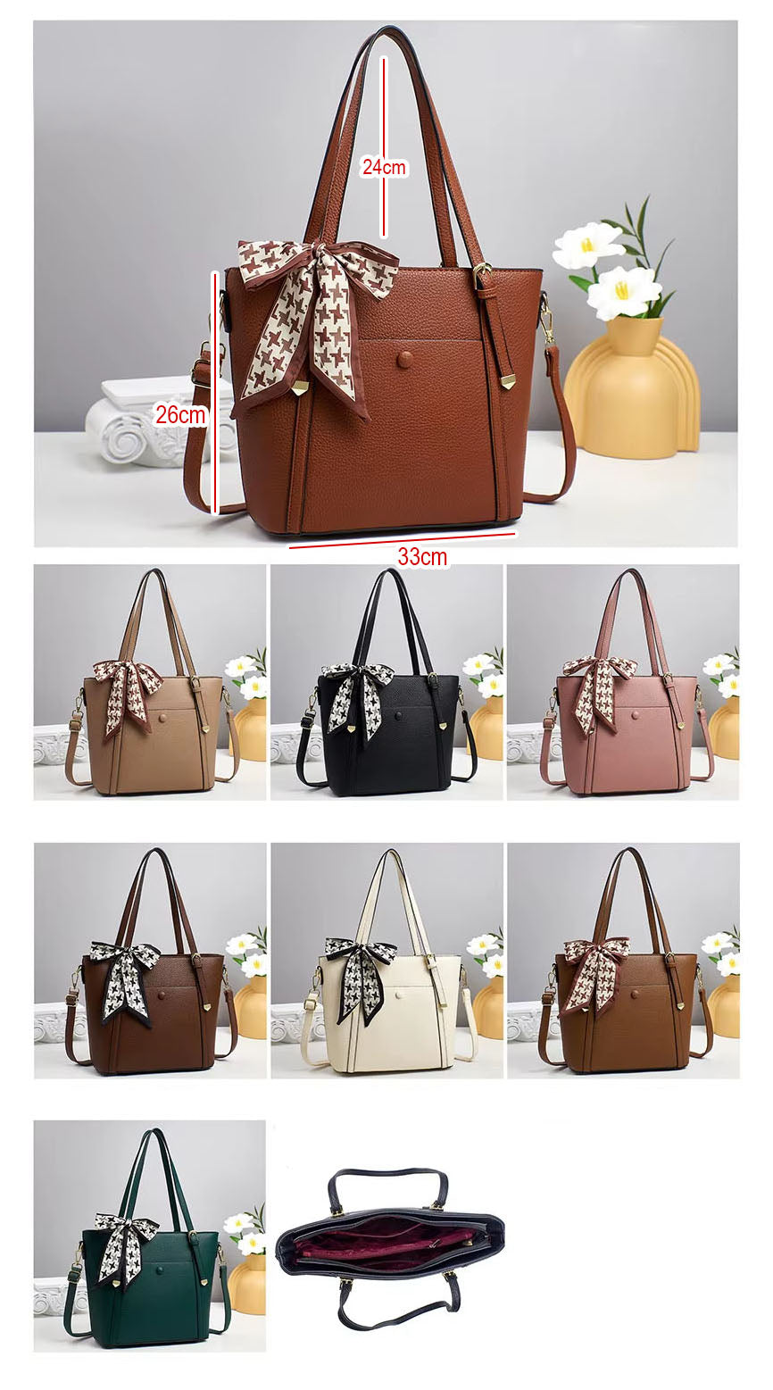 Black Friday • Cartera grande con bolsillo frontal y bufanda decorativa
