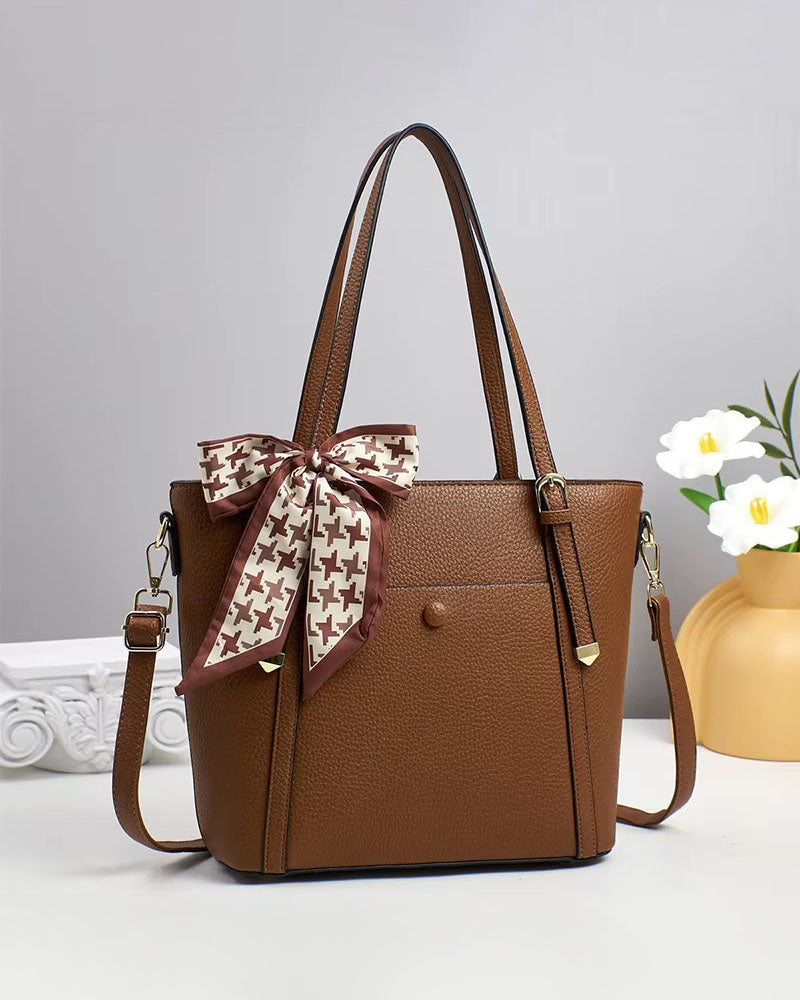 Black Friday • Cartera grande con bolsillo frontal y bufanda decorativa