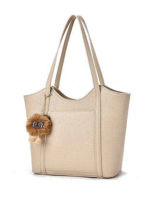 Cartera tipo bolso tamaño mediano, incluye llavero peluche