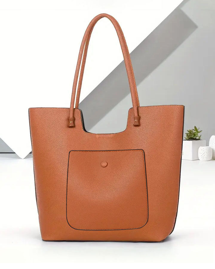 Cartera tipo bolso con bolsillo frontal practico