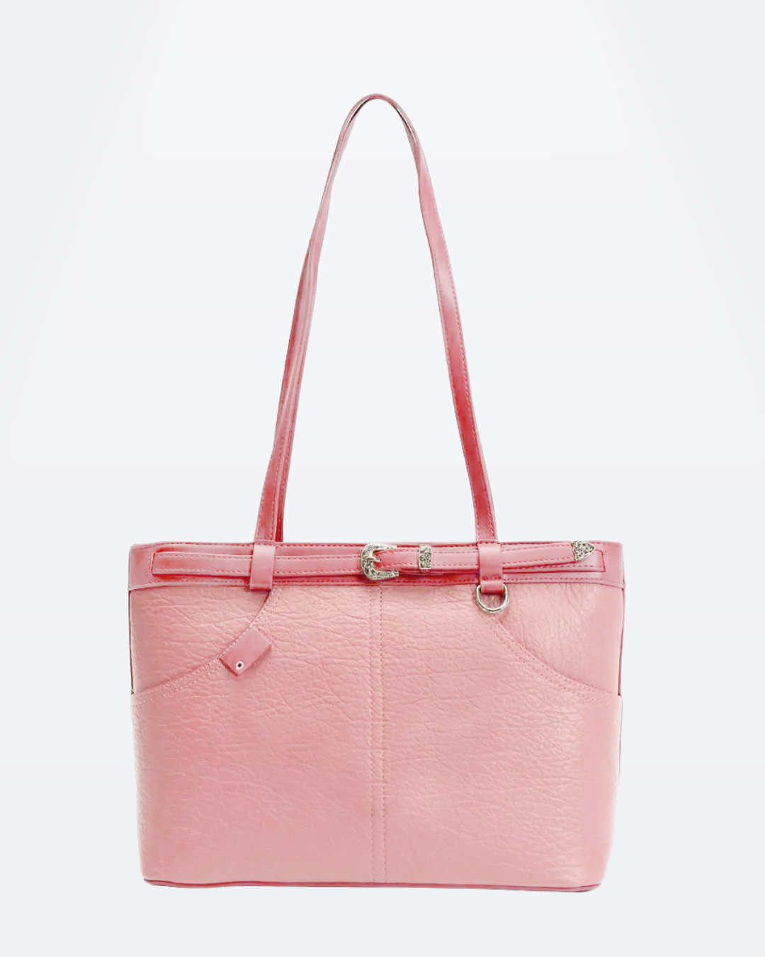 Black Friday • Cartera espaciosa tipo bolso con detalles en plateado