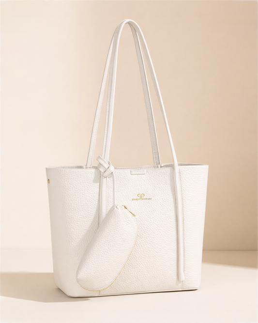 Cartera tote con monedero lateral y asas largas