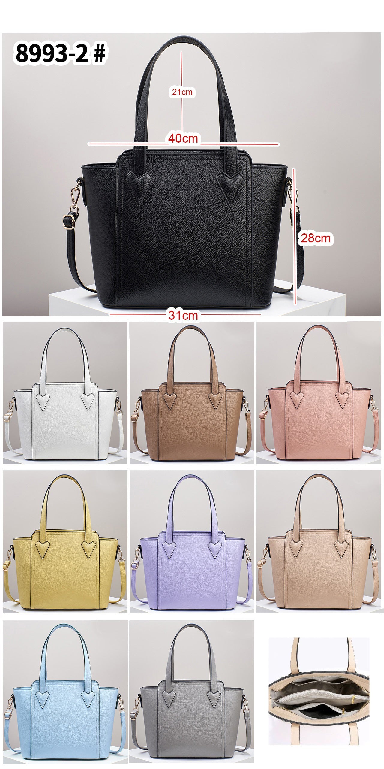 Cartera espaciosa con estilo ejecutivo
