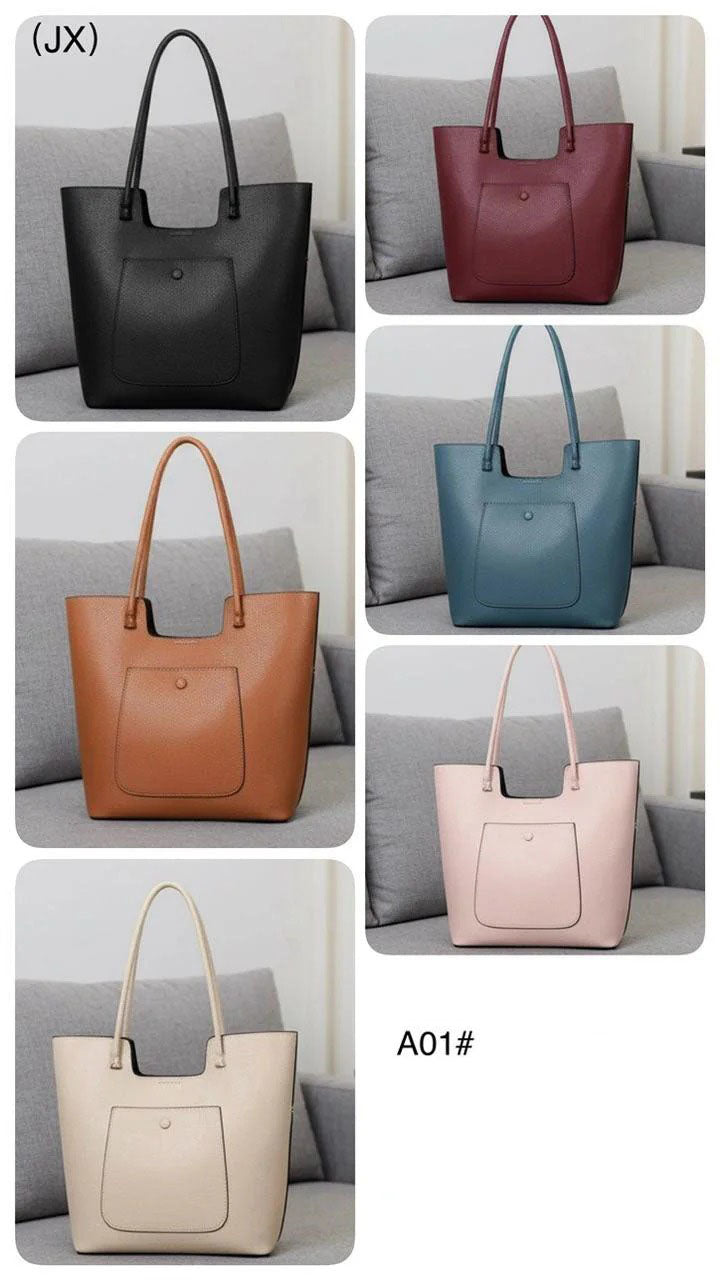 Cartera tipo bolso con bolsillo frontal practico