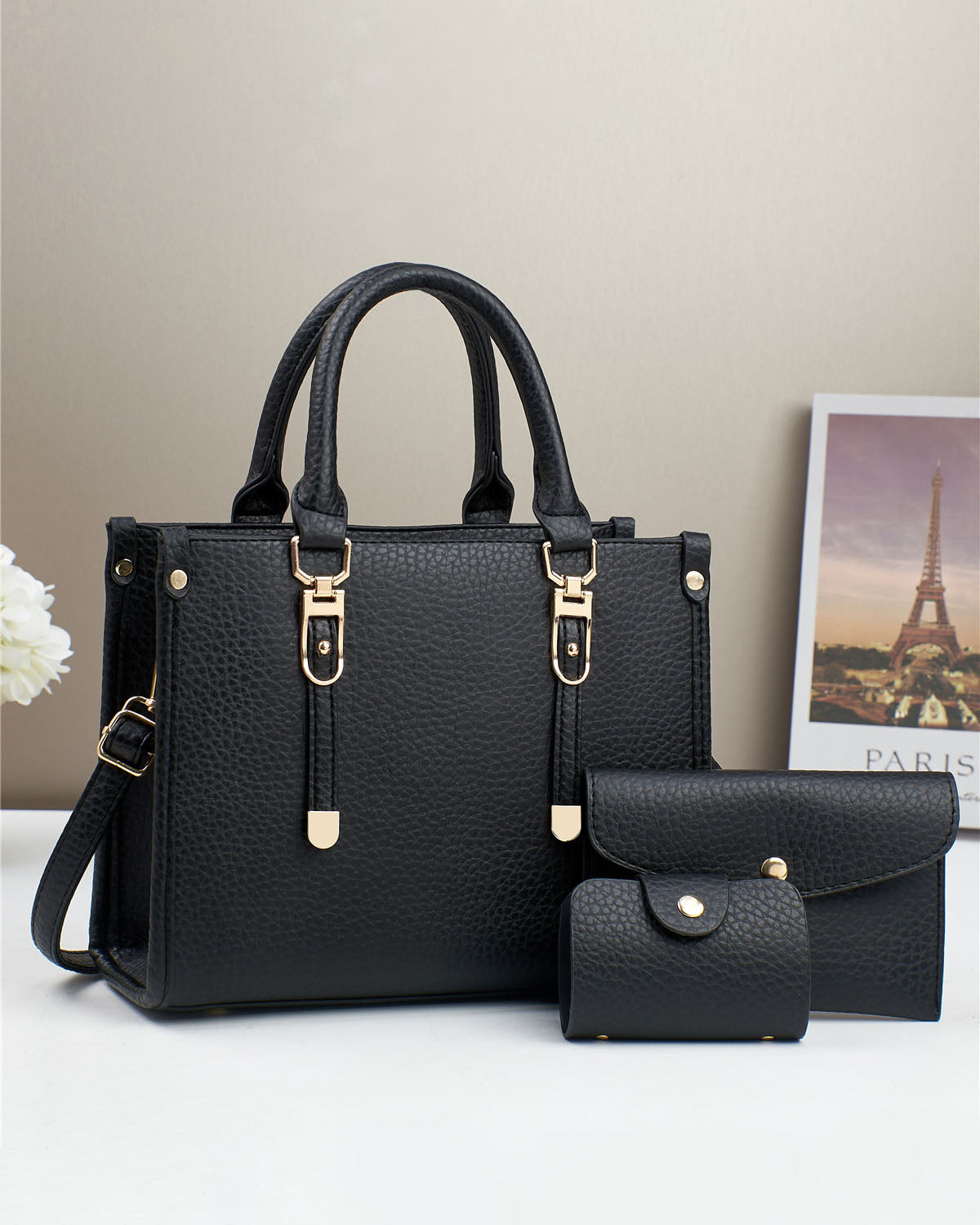 Combo mediano de tres piezas, carteras con sobre y tarjetero