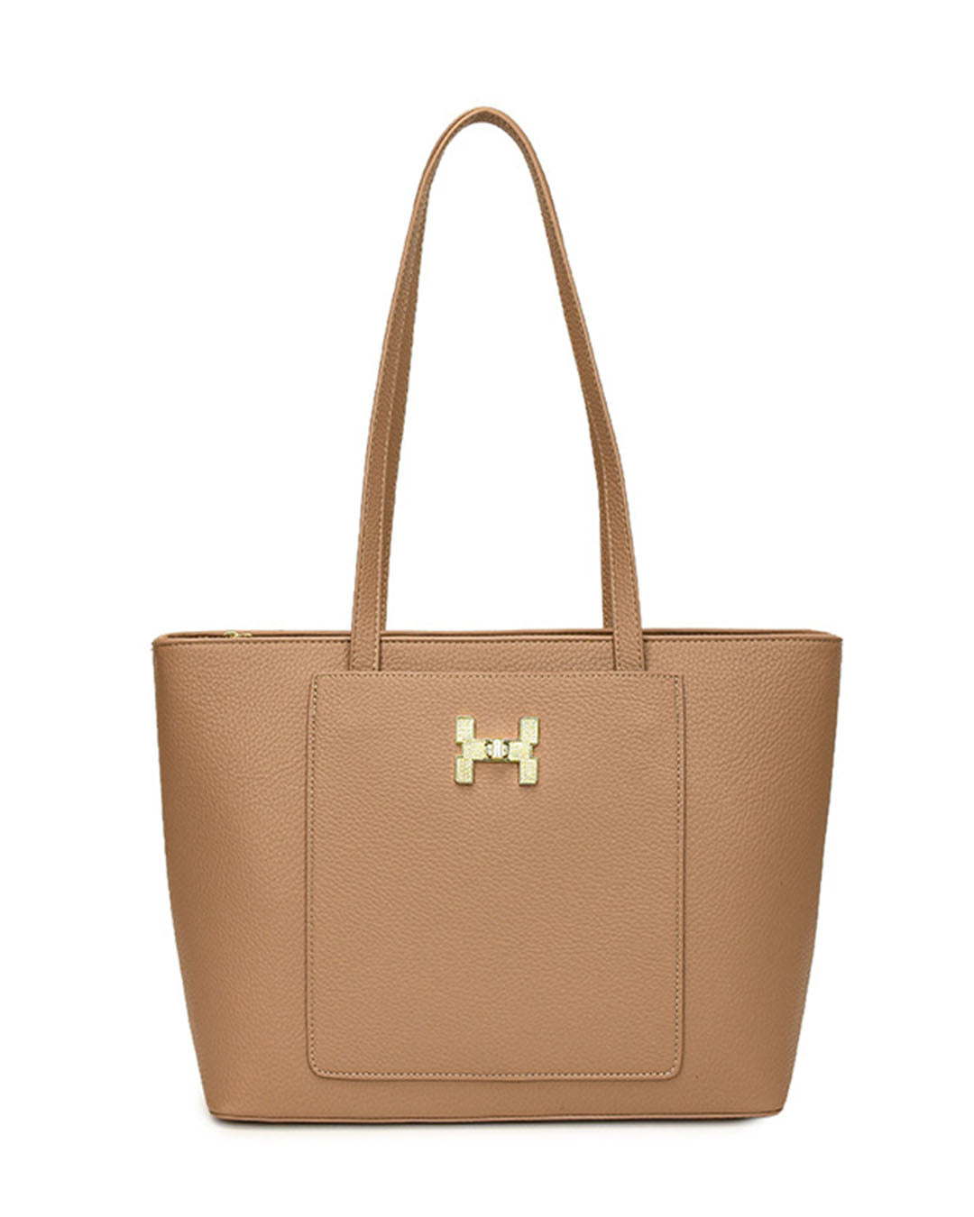 Bolso tote con bolsillo frontal