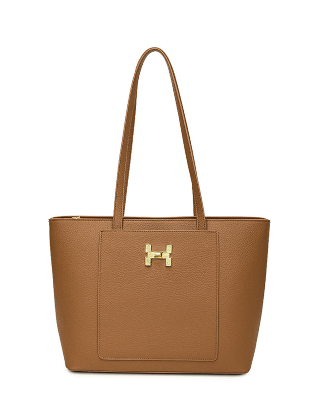 Bolso tote con bolsillo frontal