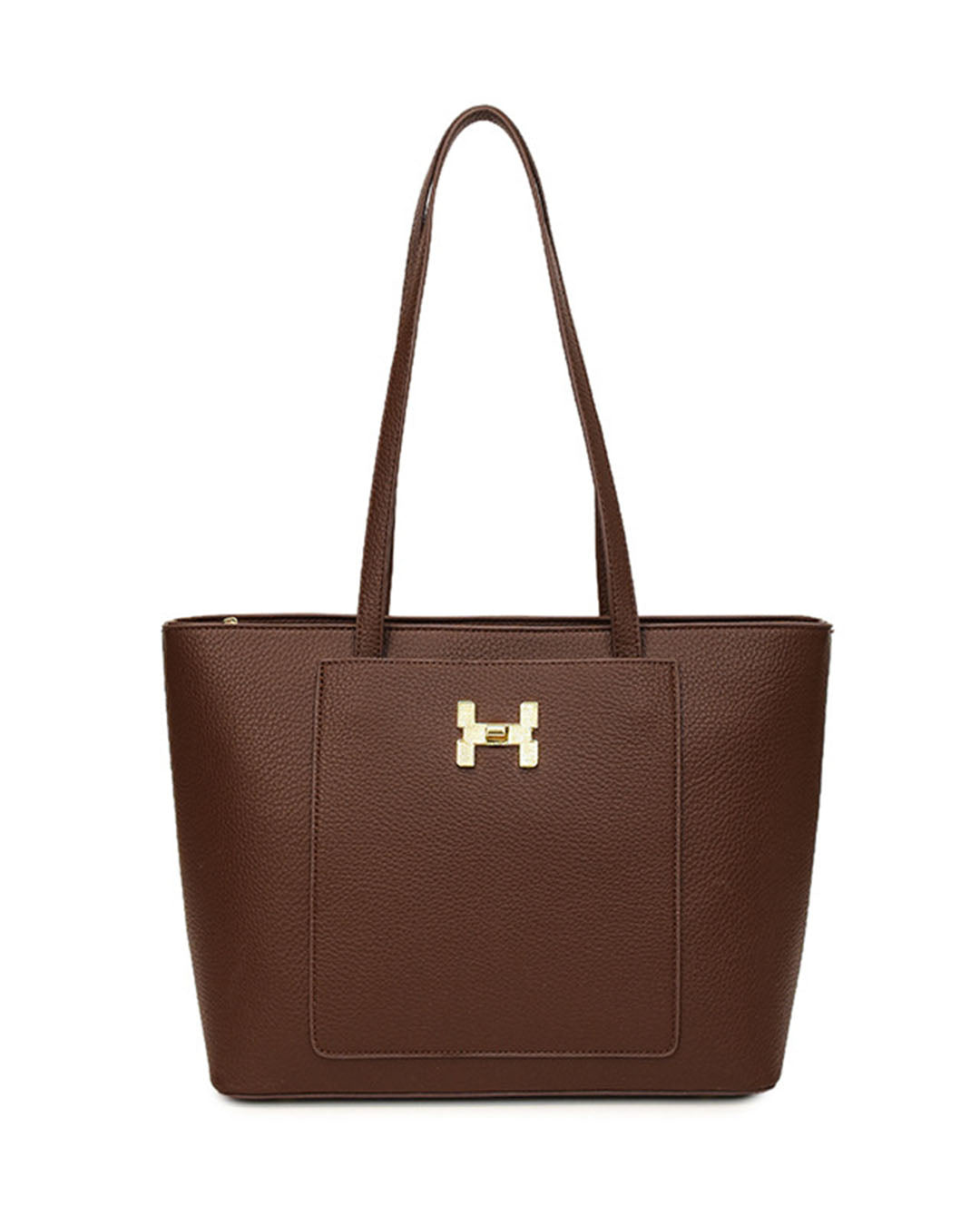 Bolso tote con bolsillo frontal