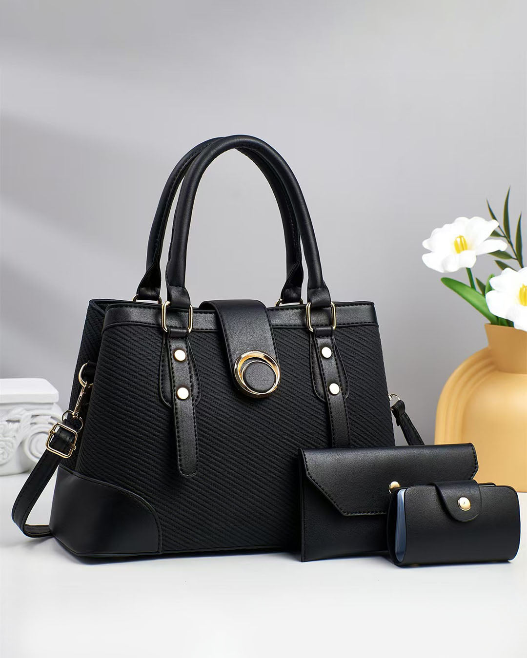 Conjunto de bolso de mano con sobres a juego