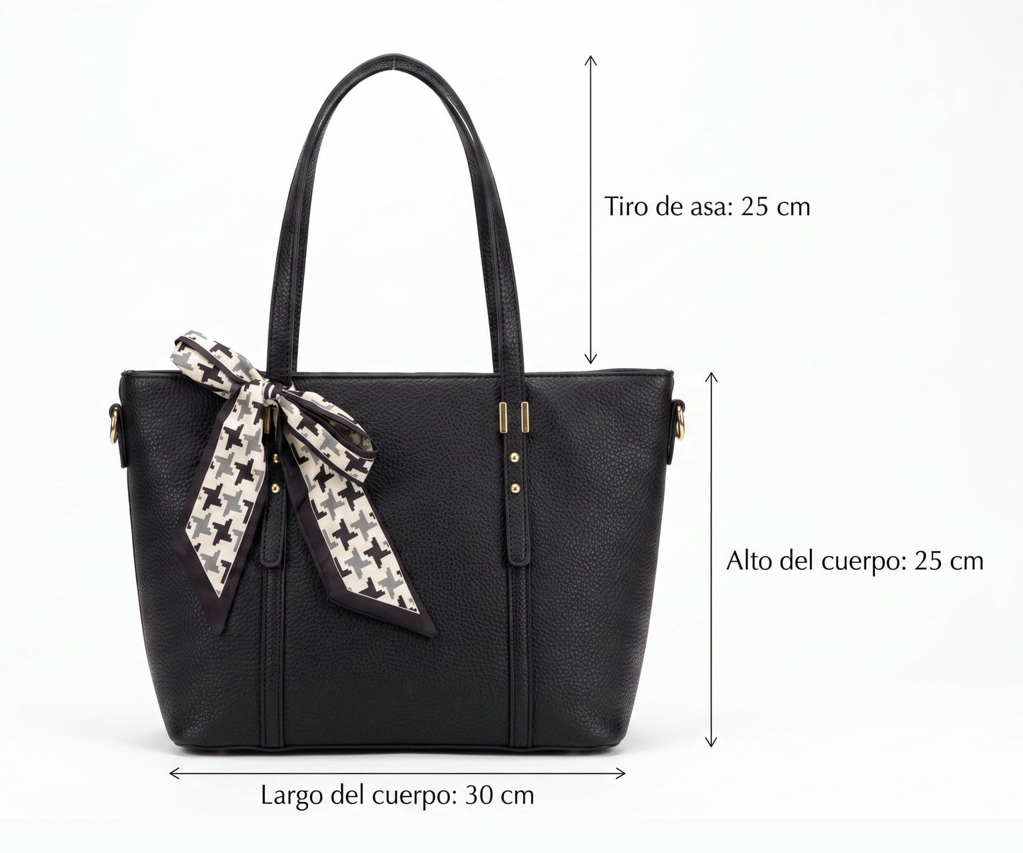 Bolso espacioso con bufanda removible