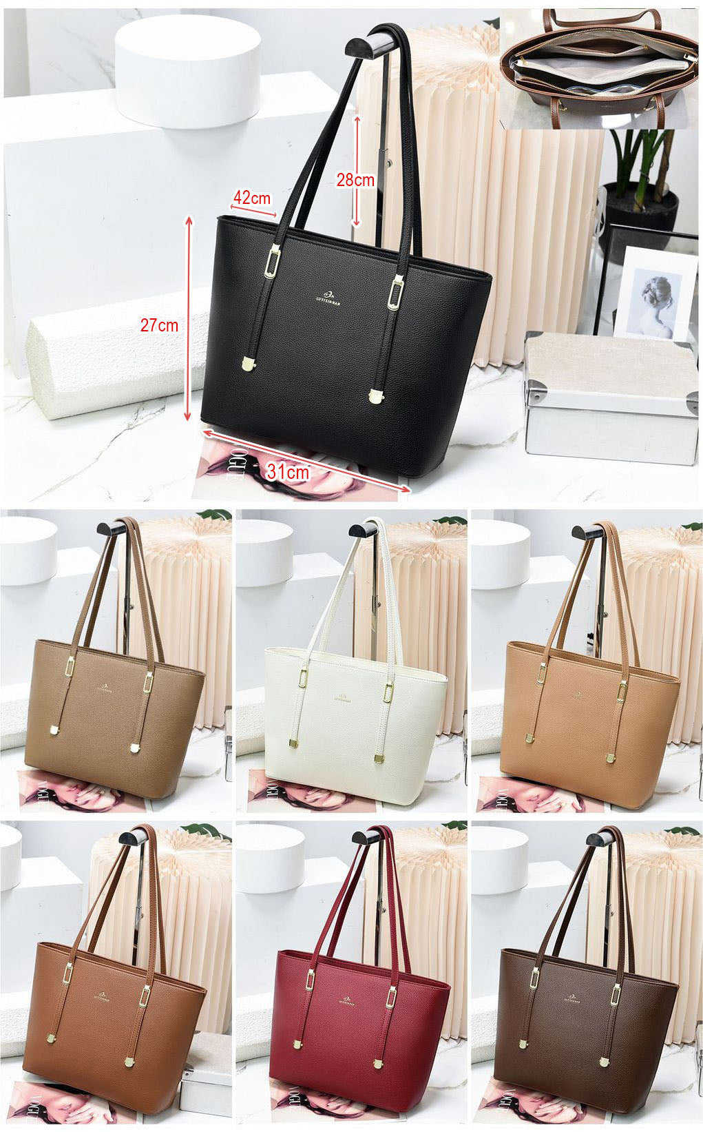 Cartera tipo tote para uso diario