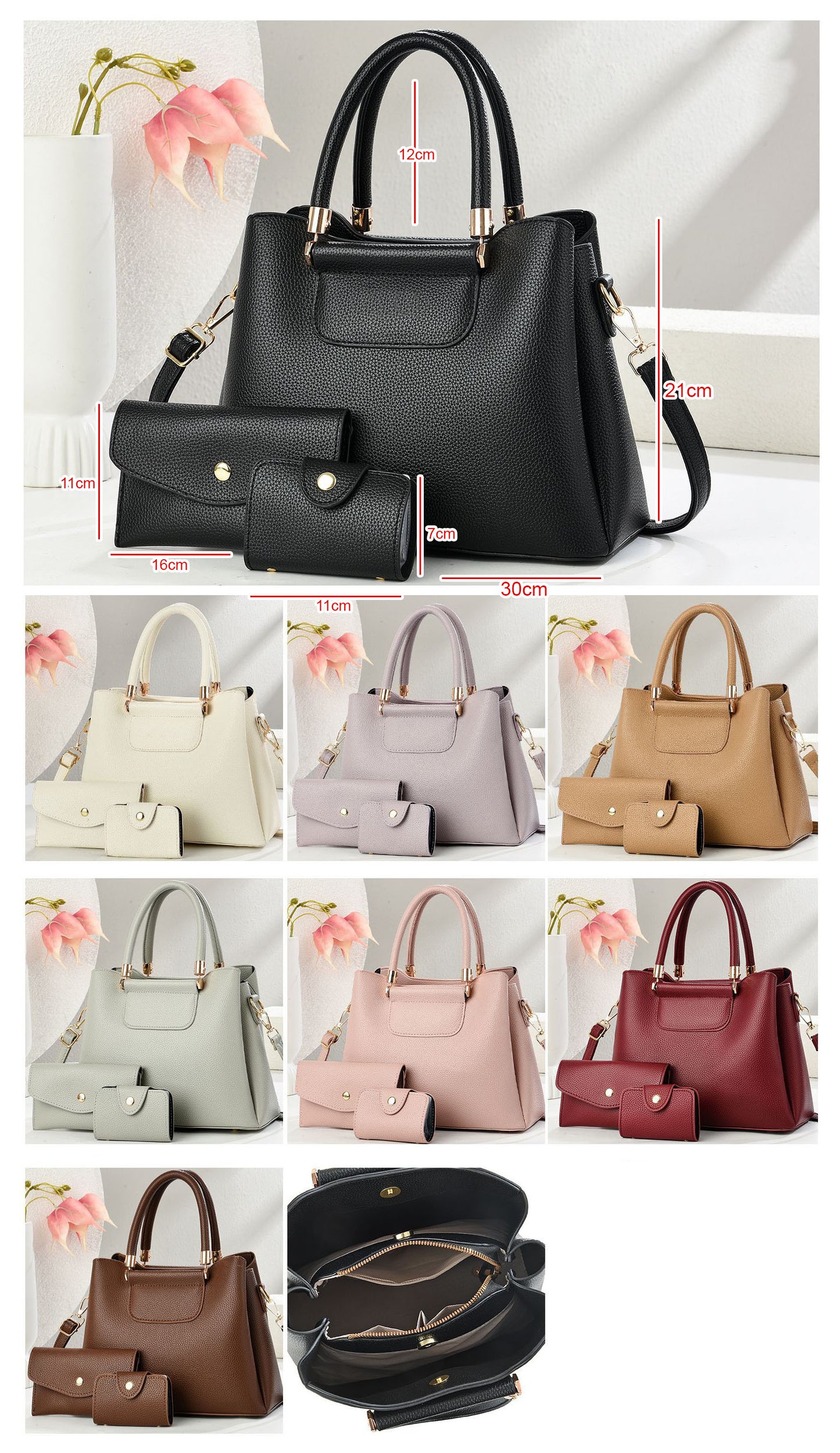 Combo tamaño mediano tres piezas