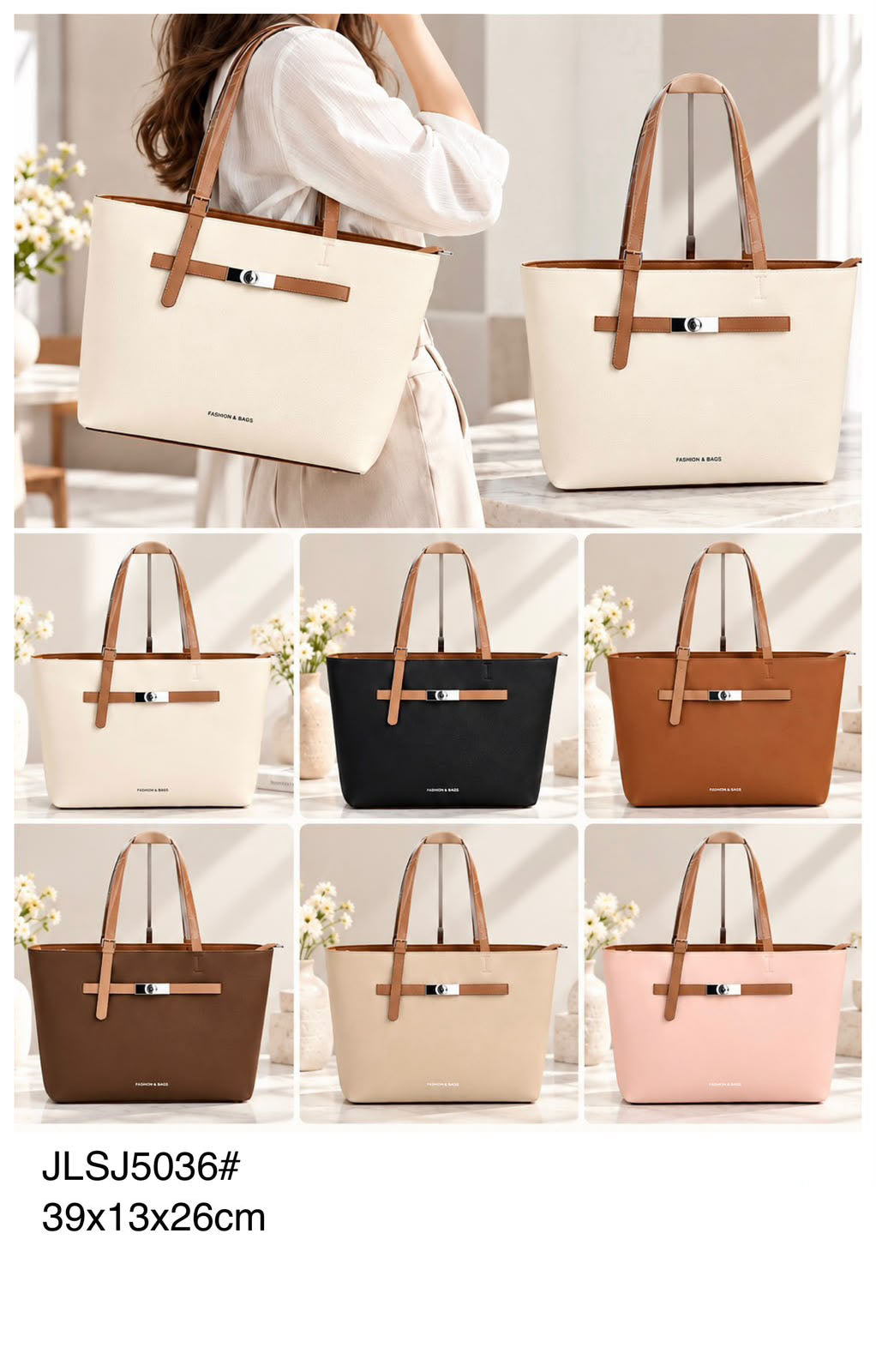 Bolso espacioso para rutina diaria