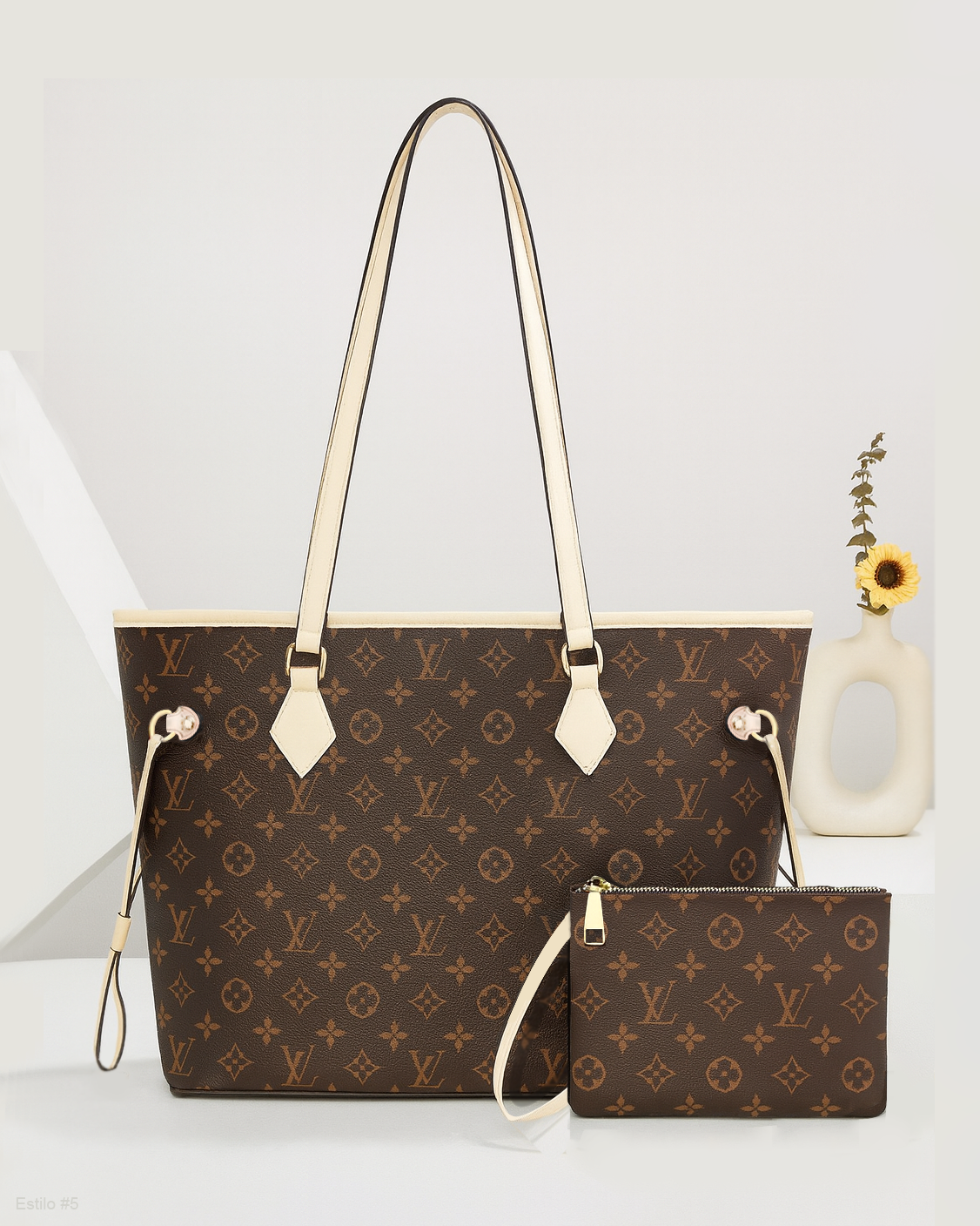 Cartera tote estampada con estuche incluido