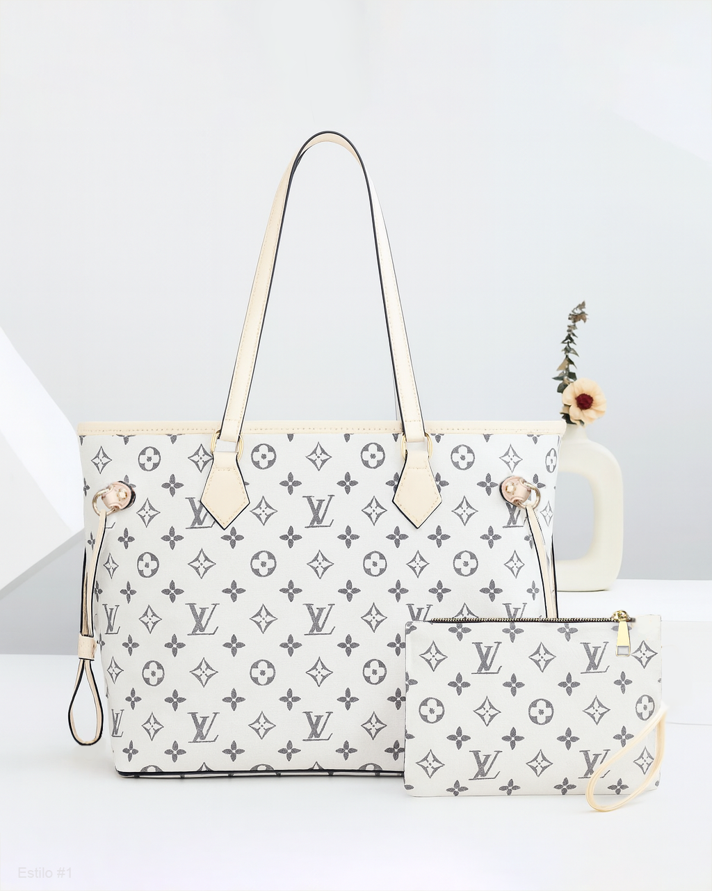 Cartera tote estampada con estuche incluido