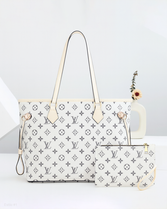 Cartera tote estampada con estuche incluido