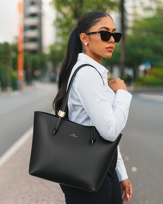 Bolso Grande con Doble Asa y Cierre Seguro – Interior Forrado y Bolsillos Internos