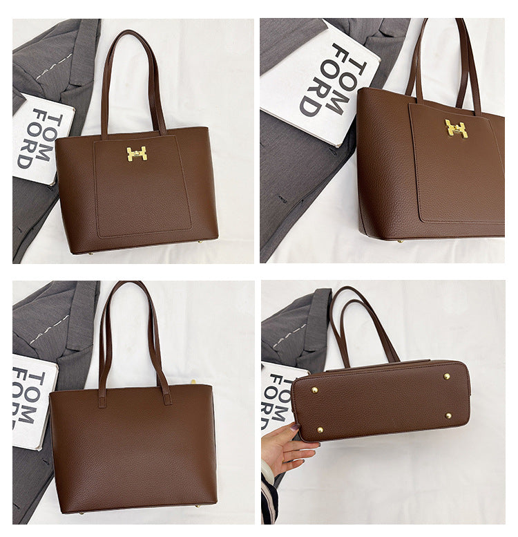 Bolso tote con bolsillo frontal