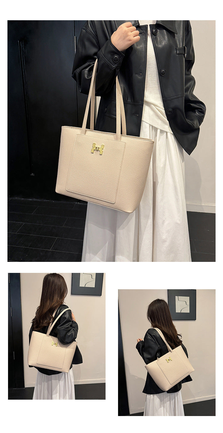 Bolso tote con bolsillo frontal