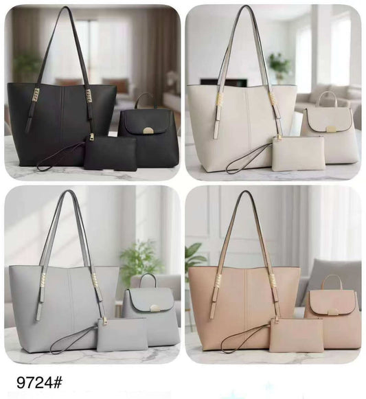 Combo 3 piezas: bolso tote, mochila pequeña y bolsillo libre