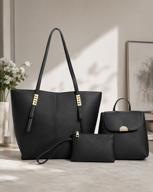Combo 3 piezas: bolso tote, mochila pequeña y bolsillo libre