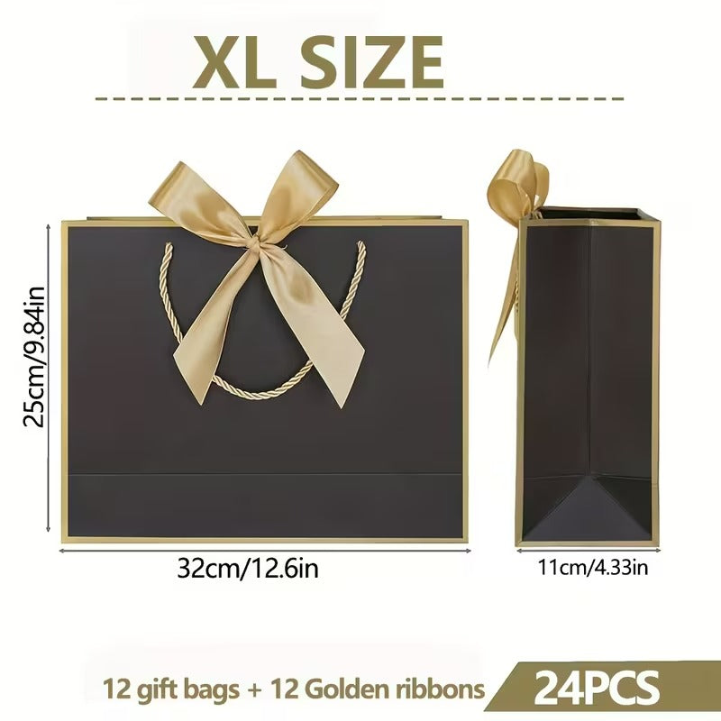 Bolsa de regalo en papel tamaño mediano • 32cm largo x 25cm alto
