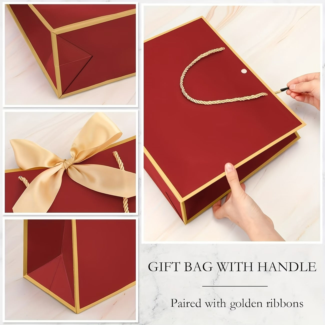 Bolsa de regalo en papel tamaño mediano • 32cm largo x 25cm alto